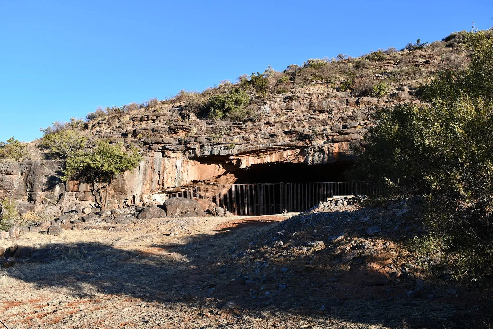 Entrance to Wonderwerk Cave in South Africa