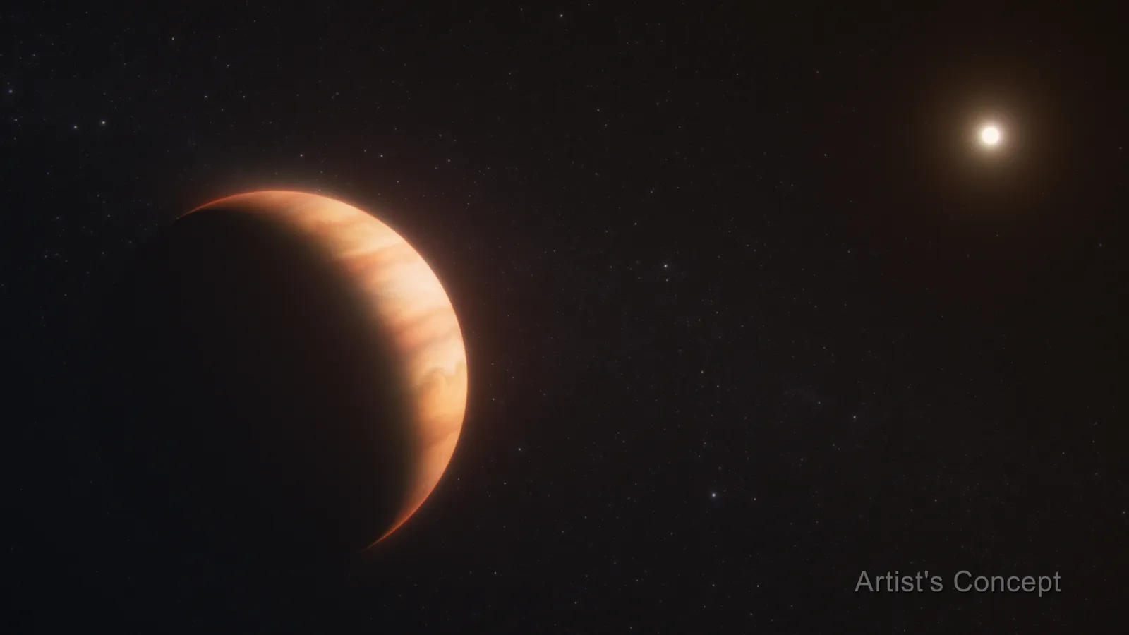 Artist’s impression of a giant planet orbiting a white dwarf