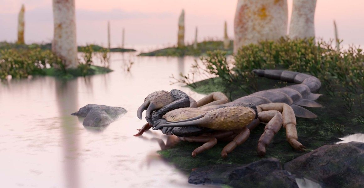 Reconstruction of a giant prehistoric scorpion